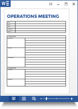 Operations Meeting Agenda Template